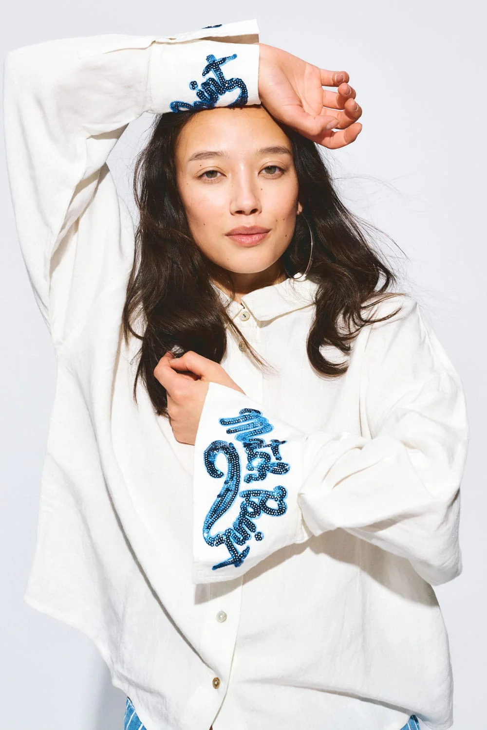 BLOUSE - White Sequins Matchpoint