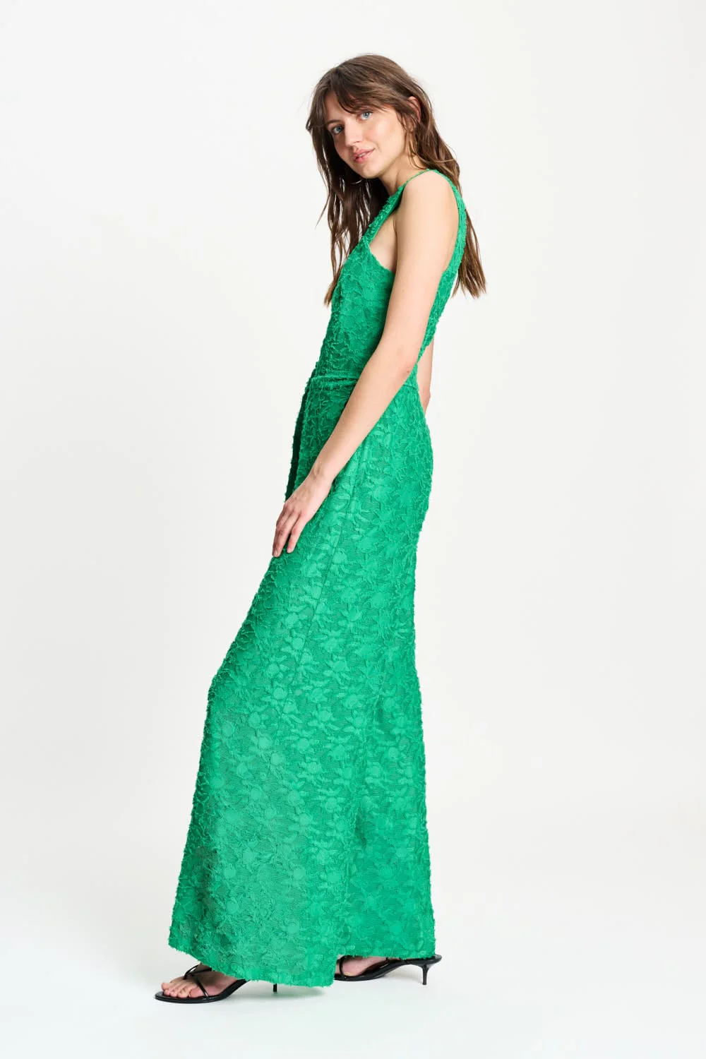 JUMPSUIT - Palm Green Jacquard