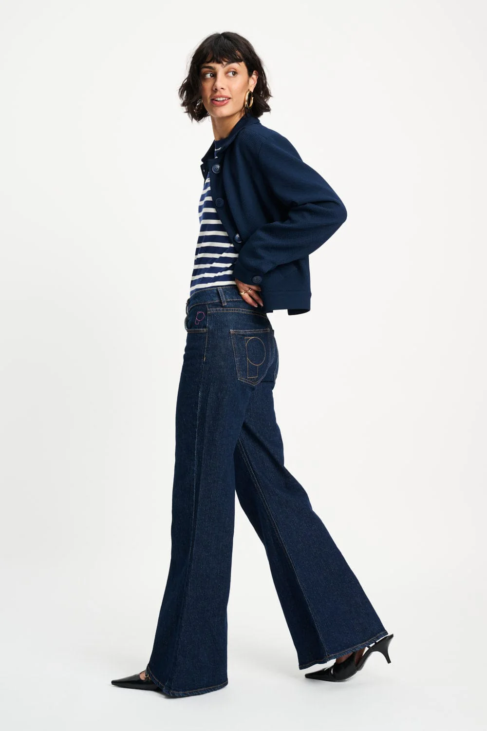 JEANS - Flare Dark Blue