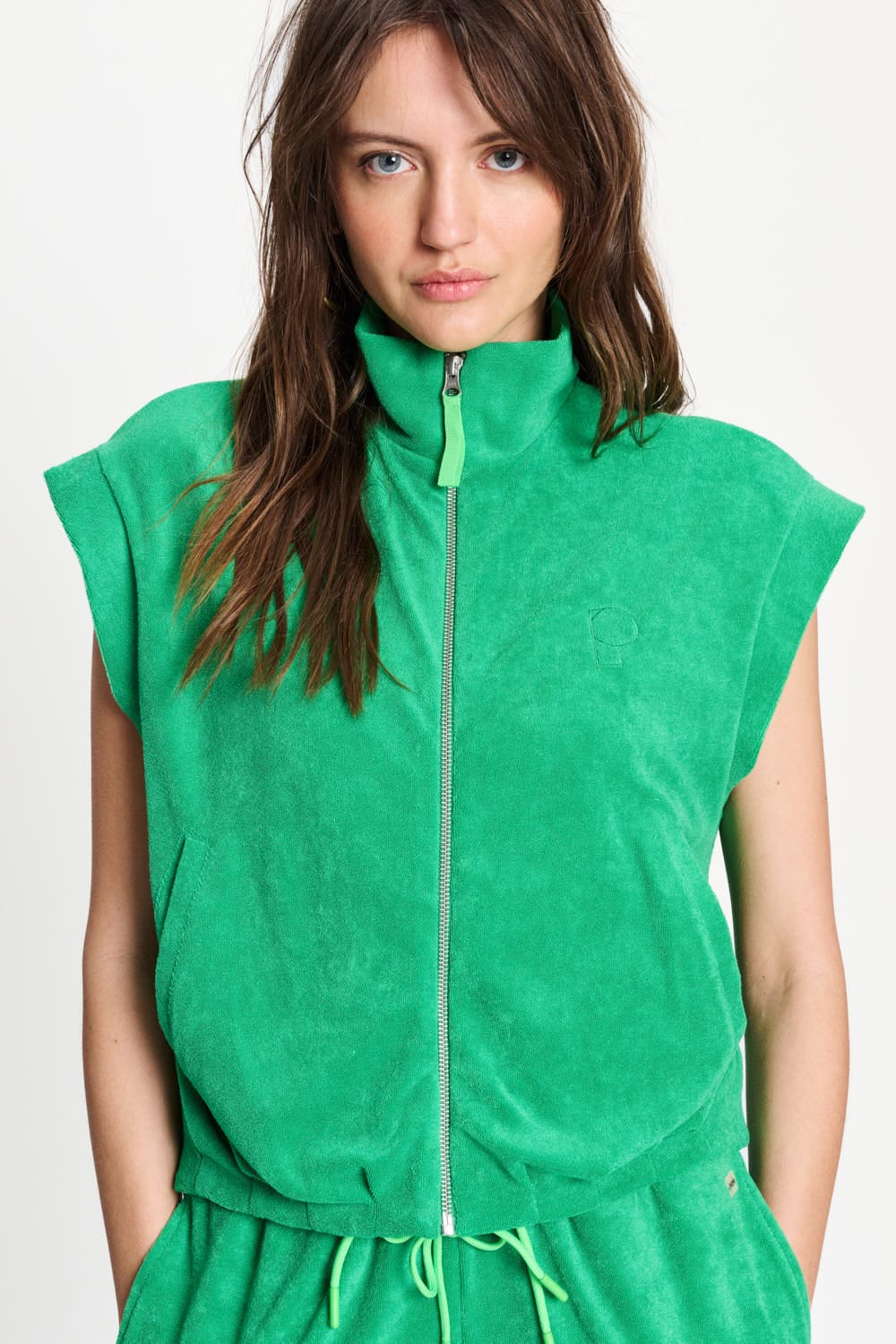 GILET - Terry Palm Green