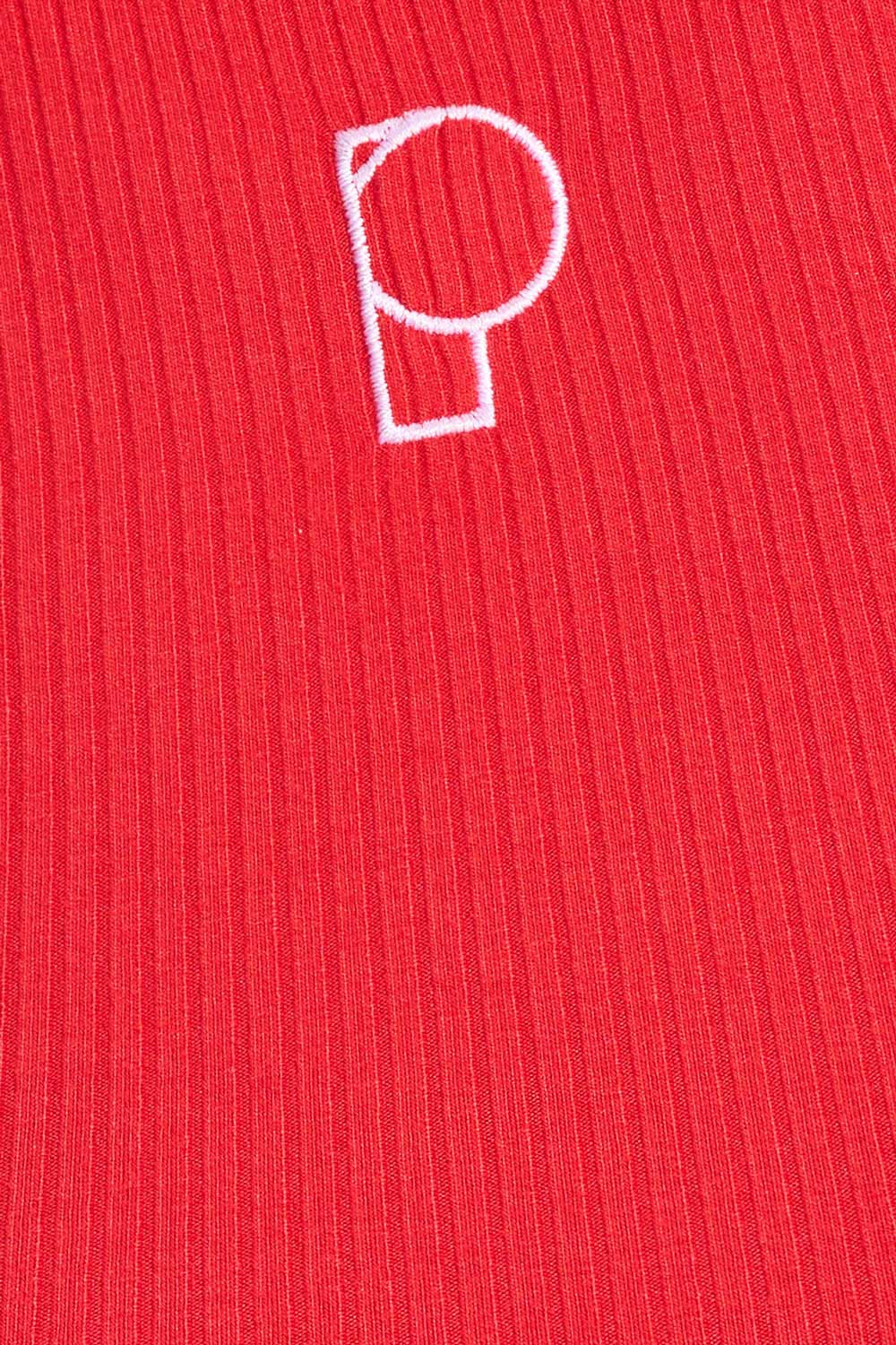 TANKTOP - Rib Bloom Red