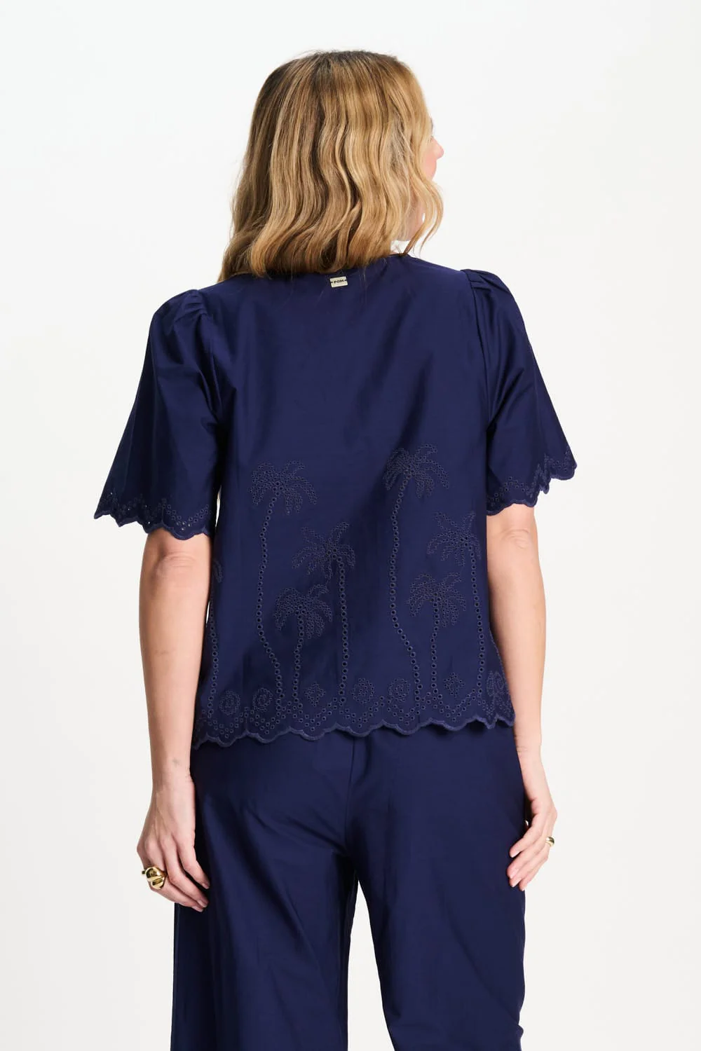 BLOUSE - Broderie Anglaise Night Blue