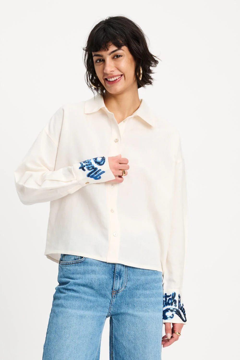 BLOUSE - White Sequins Matchpoint
