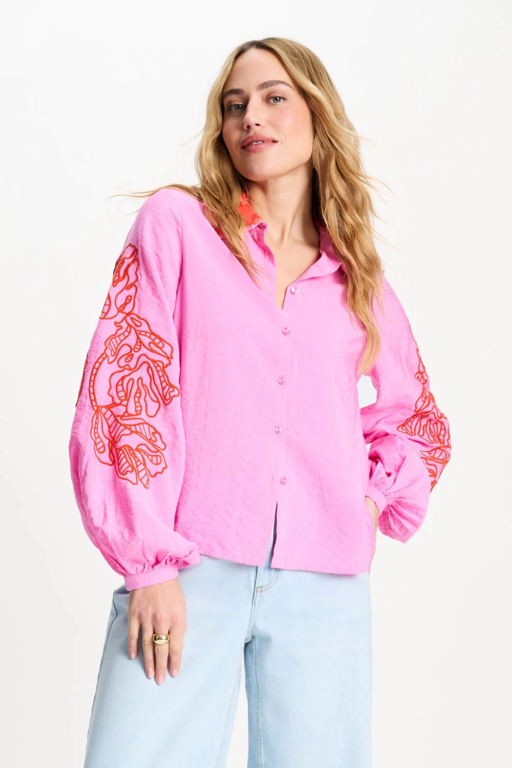 BLOUSE - Cheering Pink Sequins