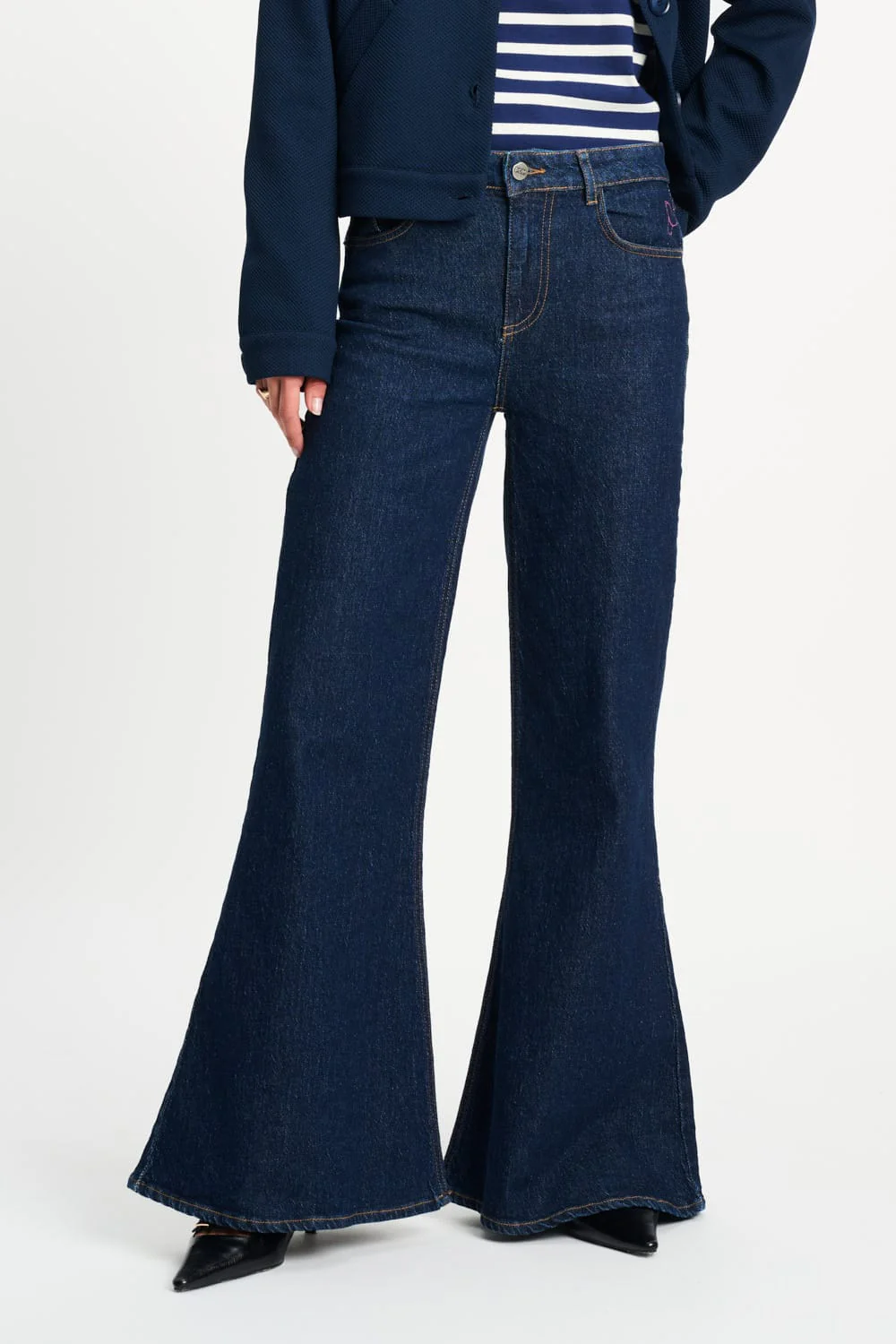 JEANS - Flare Dark Blue