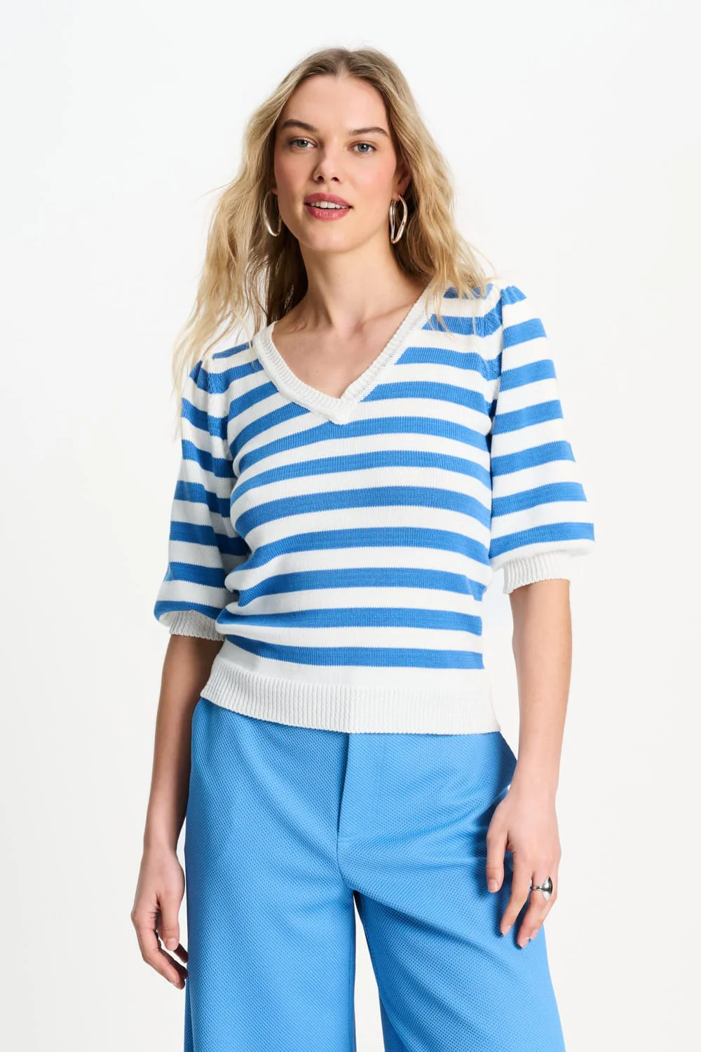 PULLOVER - Striped Smashing Blue