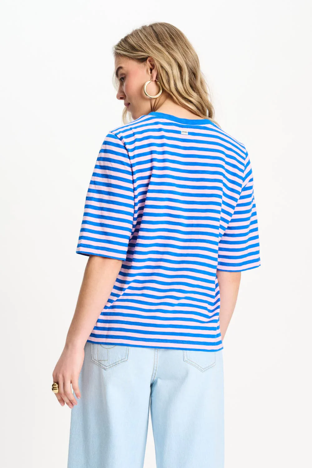 TSHIRT - Stripe Blue Pink