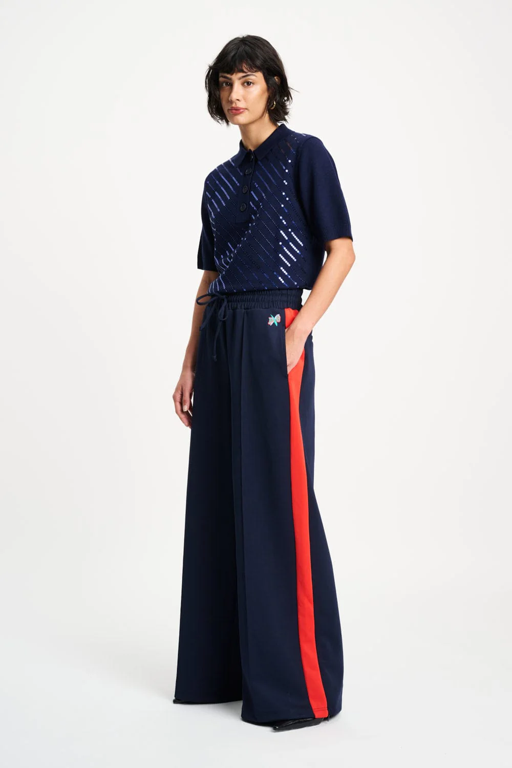 BROEK - Stripe Night Blue