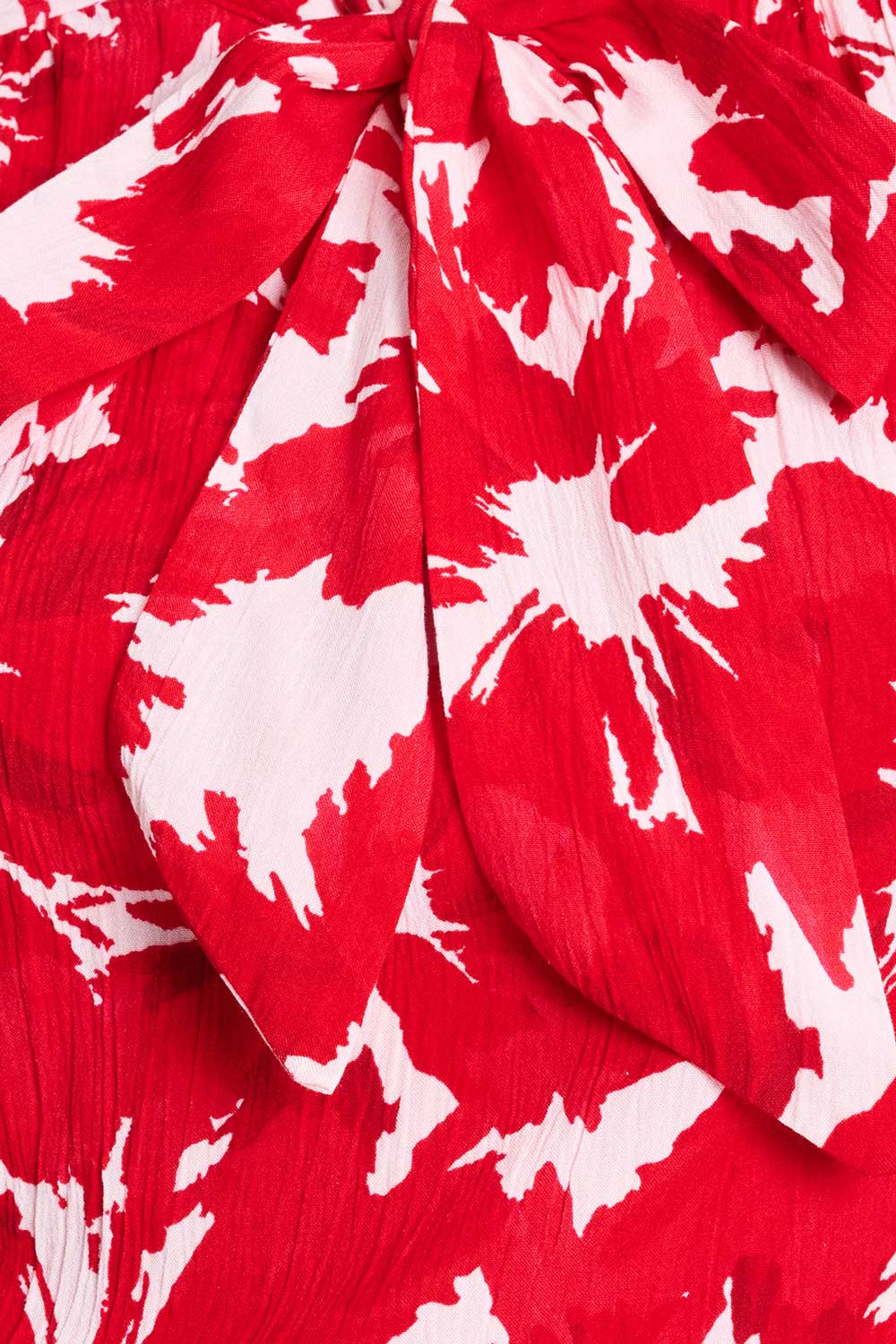 TOP - Crinkle Bubble Bloom Red
