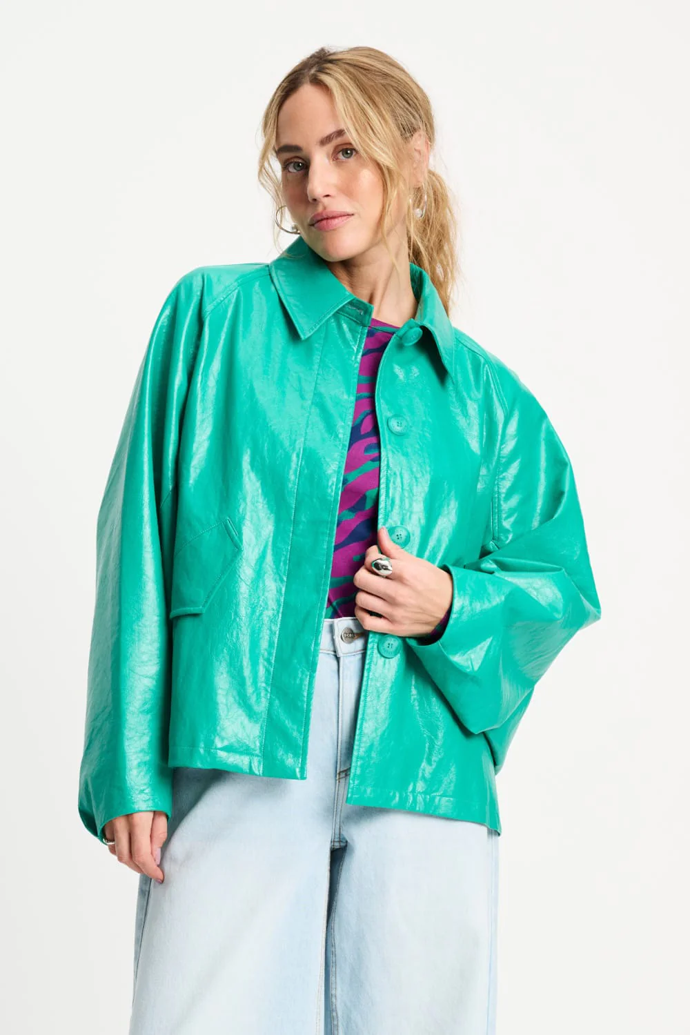 JAS - Faux Leather Wander Green