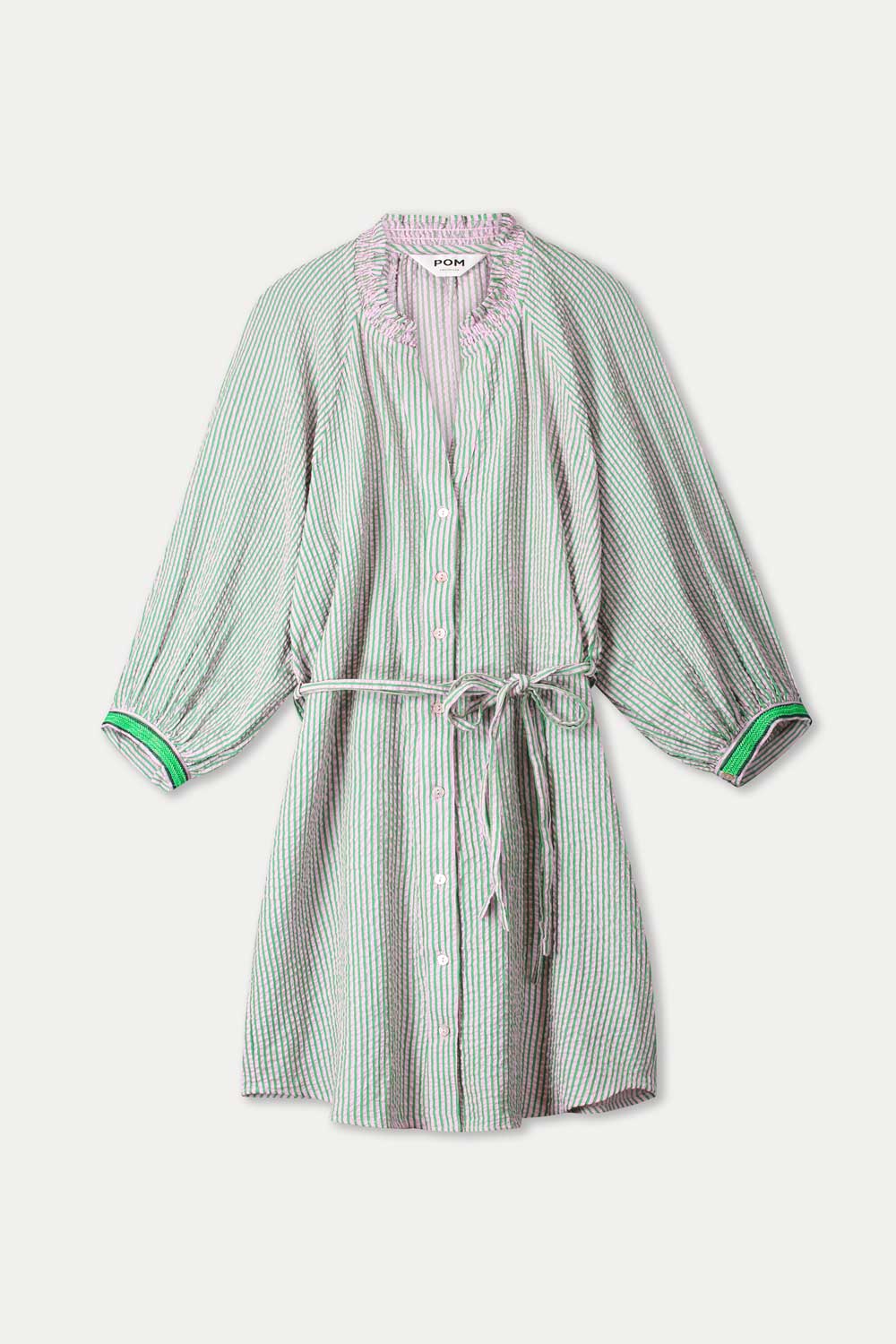 JURK - Seersucker Green Pink