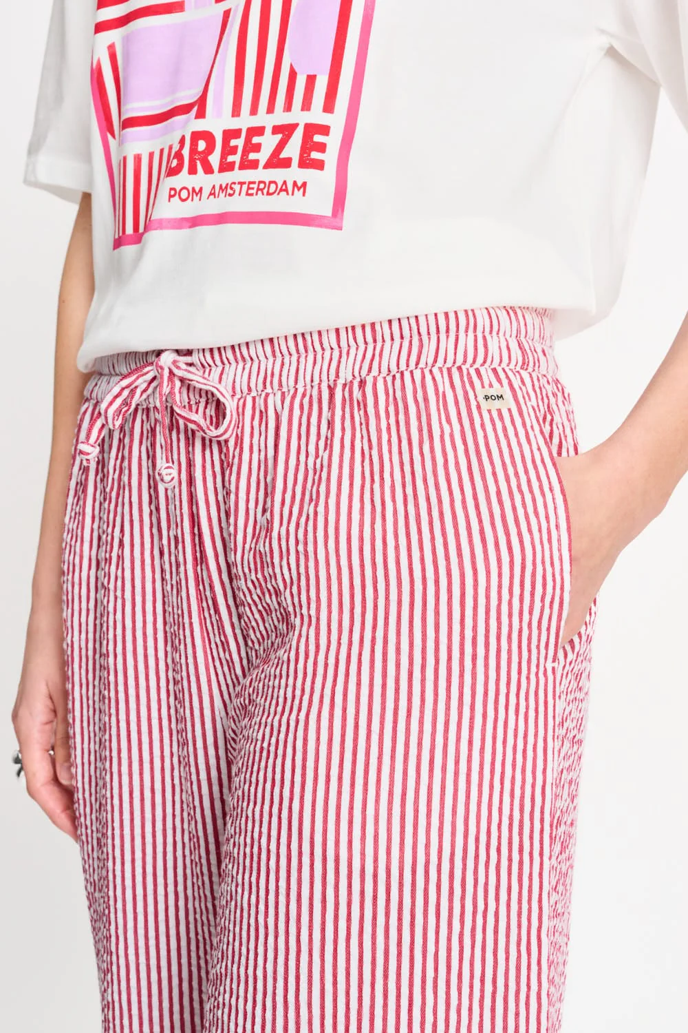 BROEK - Seersucker Red White