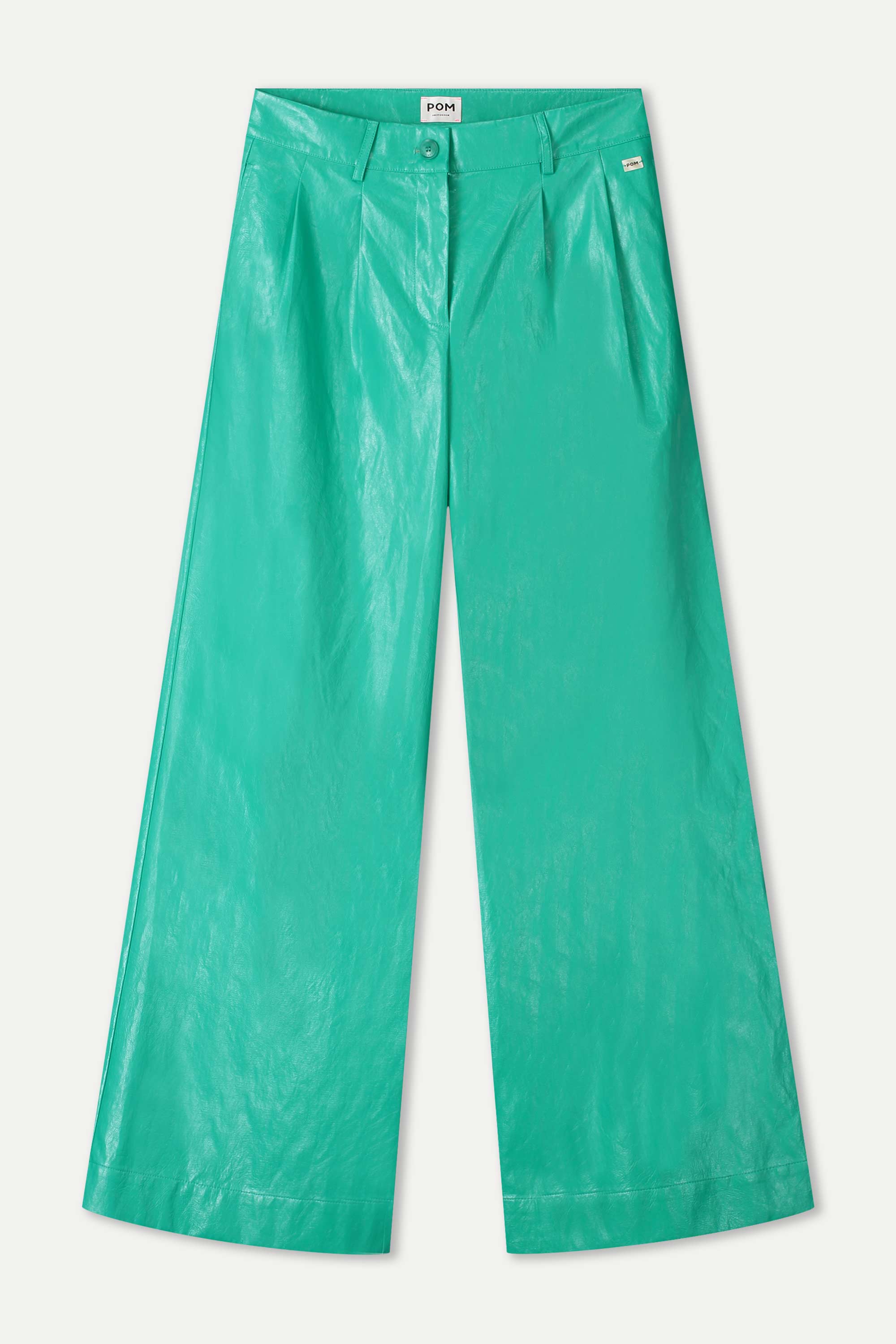 BROEK - Faux Leather Wander Green