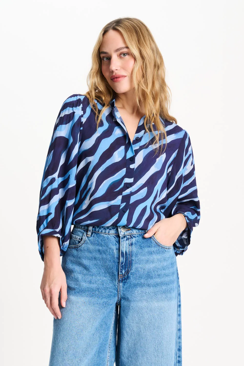BLOUSE - Animal Blue