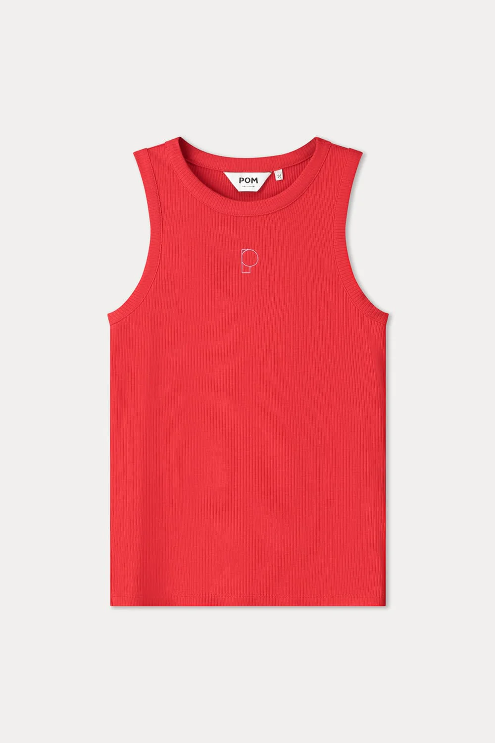 TANKTOP - Rib Bloom Red