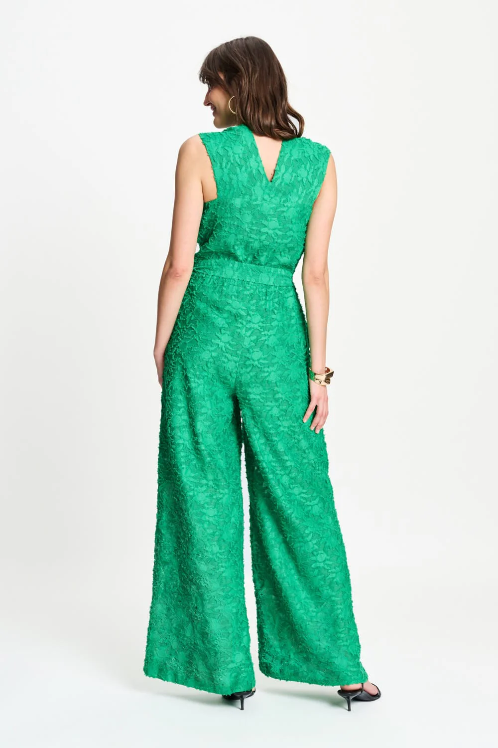 JUMPSUIT - Palm Green Jacquard