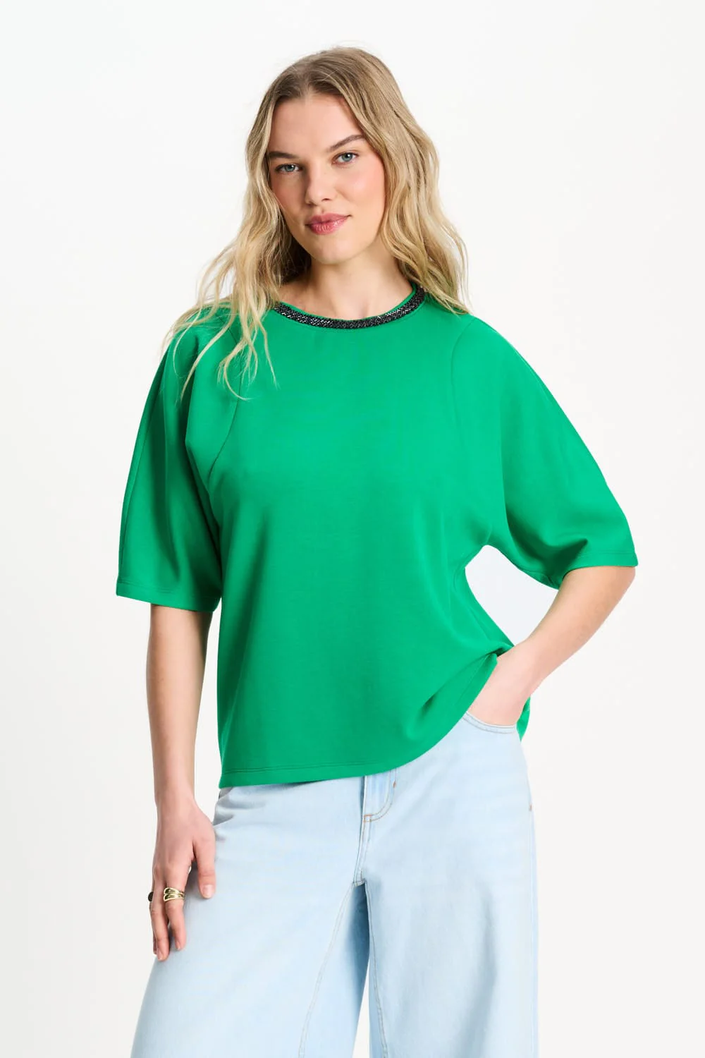 TOP - Nena Palm Green