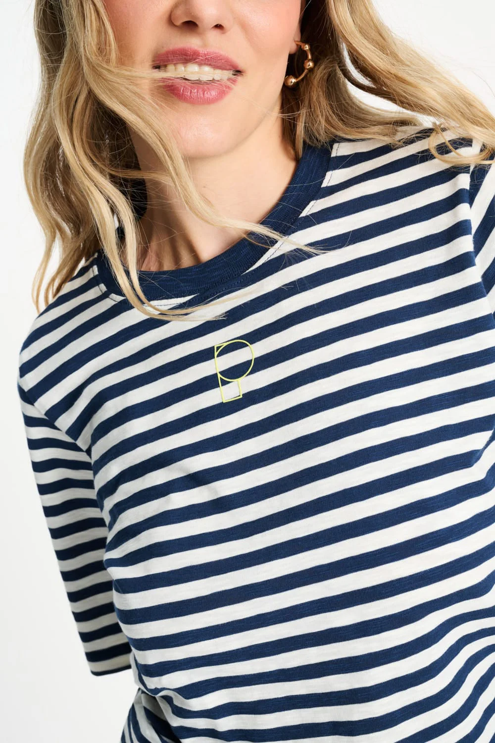 TSHIRT - Striped Blue White