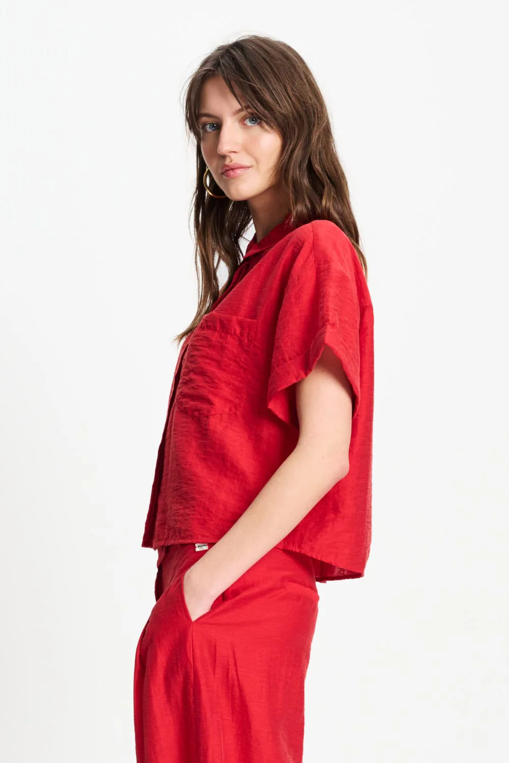 BLOUSE - Bloom Red