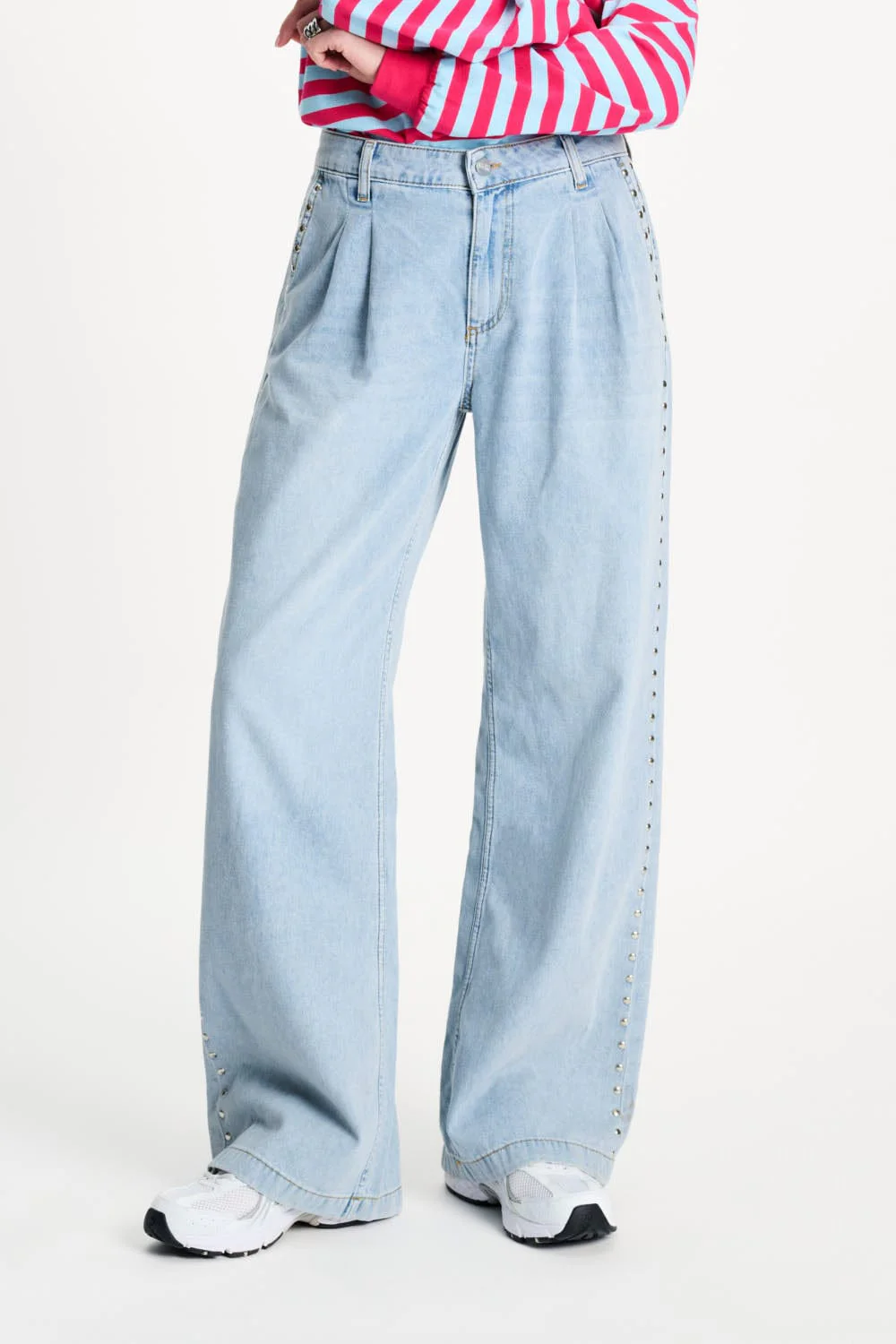 JEANS - Denim Mid Blue Studs