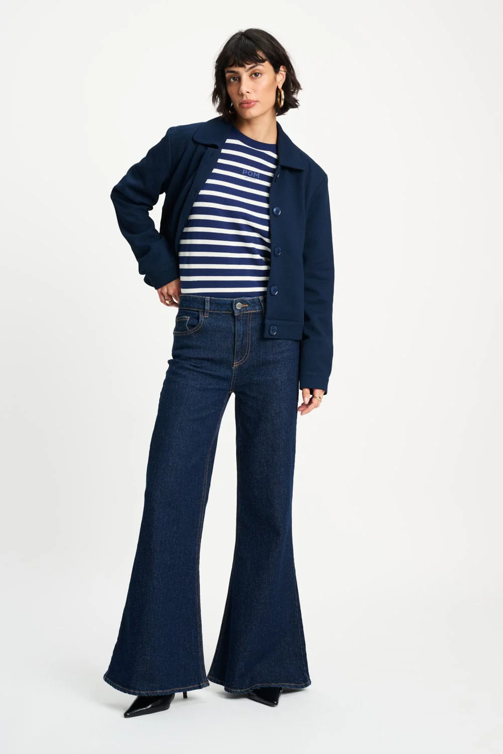 JEANS - Flare Dark Blue