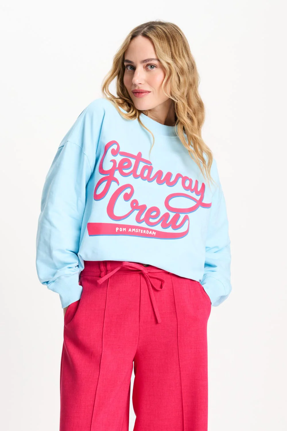 SWEATER - Getaway Crew Blue Mist