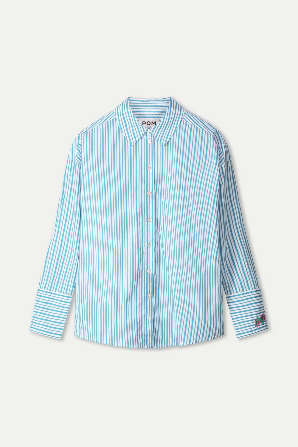 BLOUSE - Poplin Striped Smashing Blue