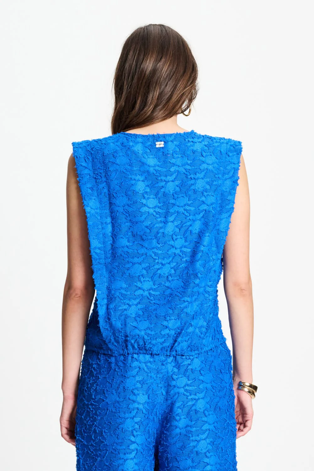 TOP - Ocean Blue Jacquard