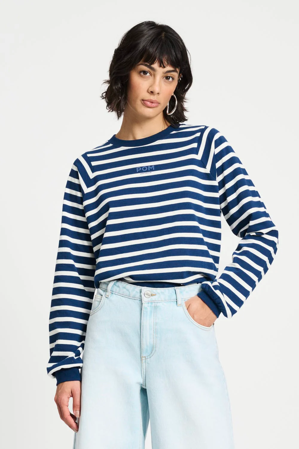 TOP - Striped Blue White