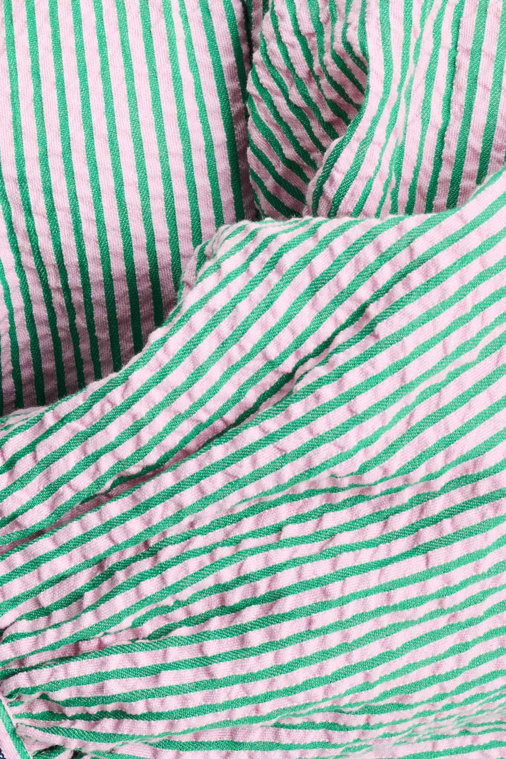 BLOUSE - Seersucker Green Pink