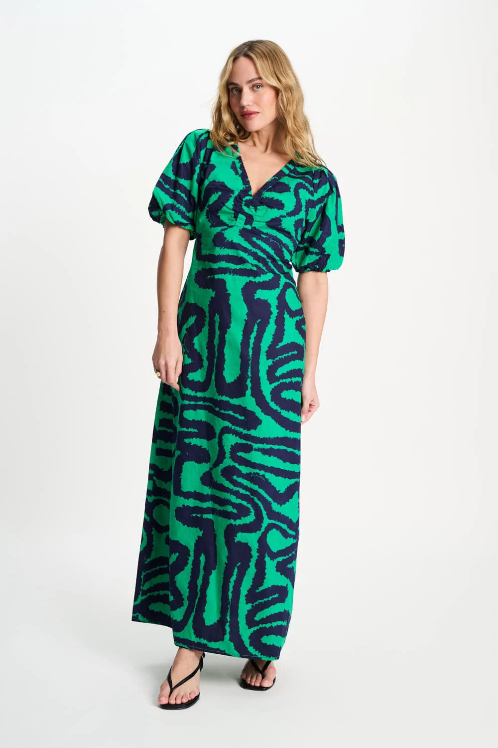 JURK - Poplin Waves Green