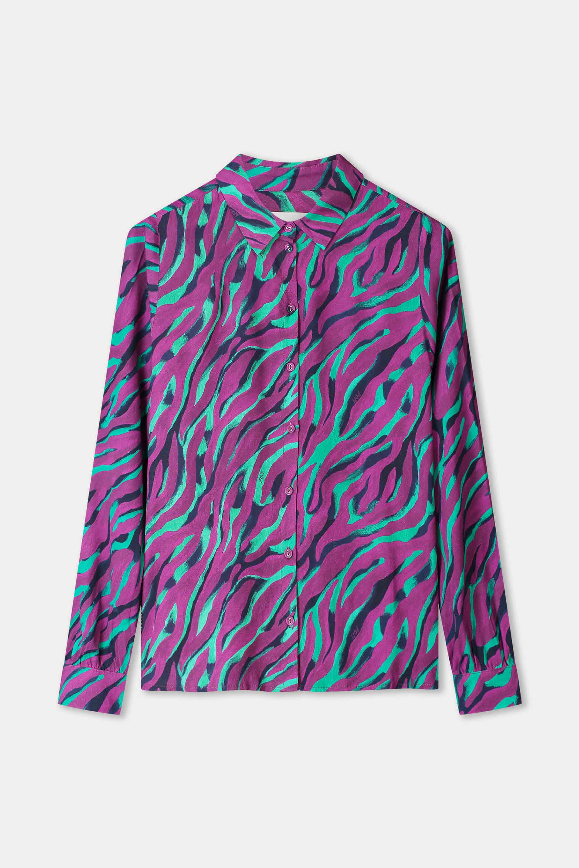 BLOUSE - Mila Animal Purple