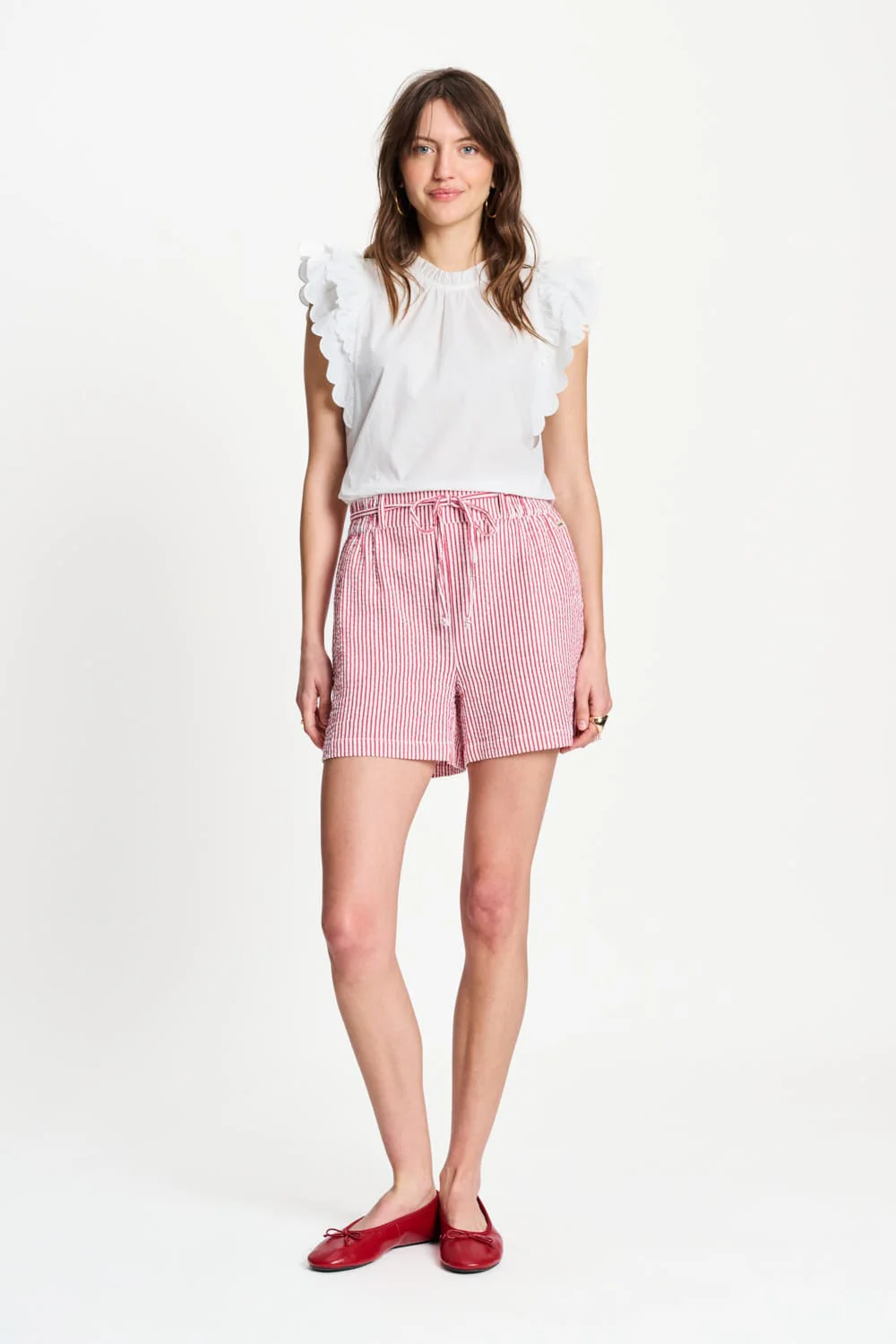 SHORT - Seersucker Red White