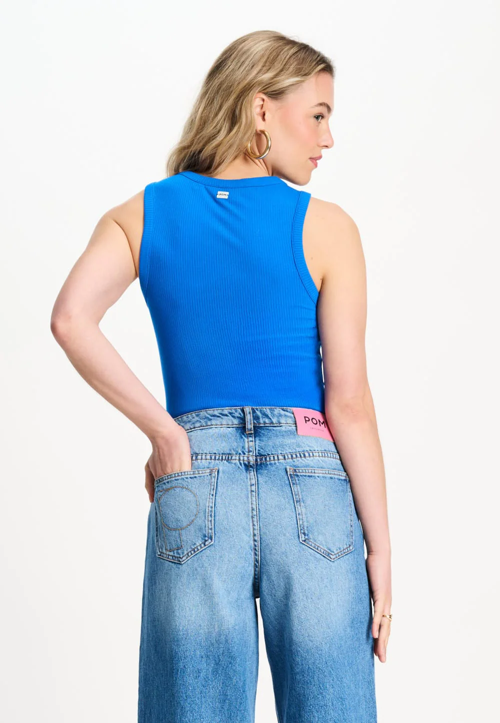 TANKTOP - Rib Ocean Blue