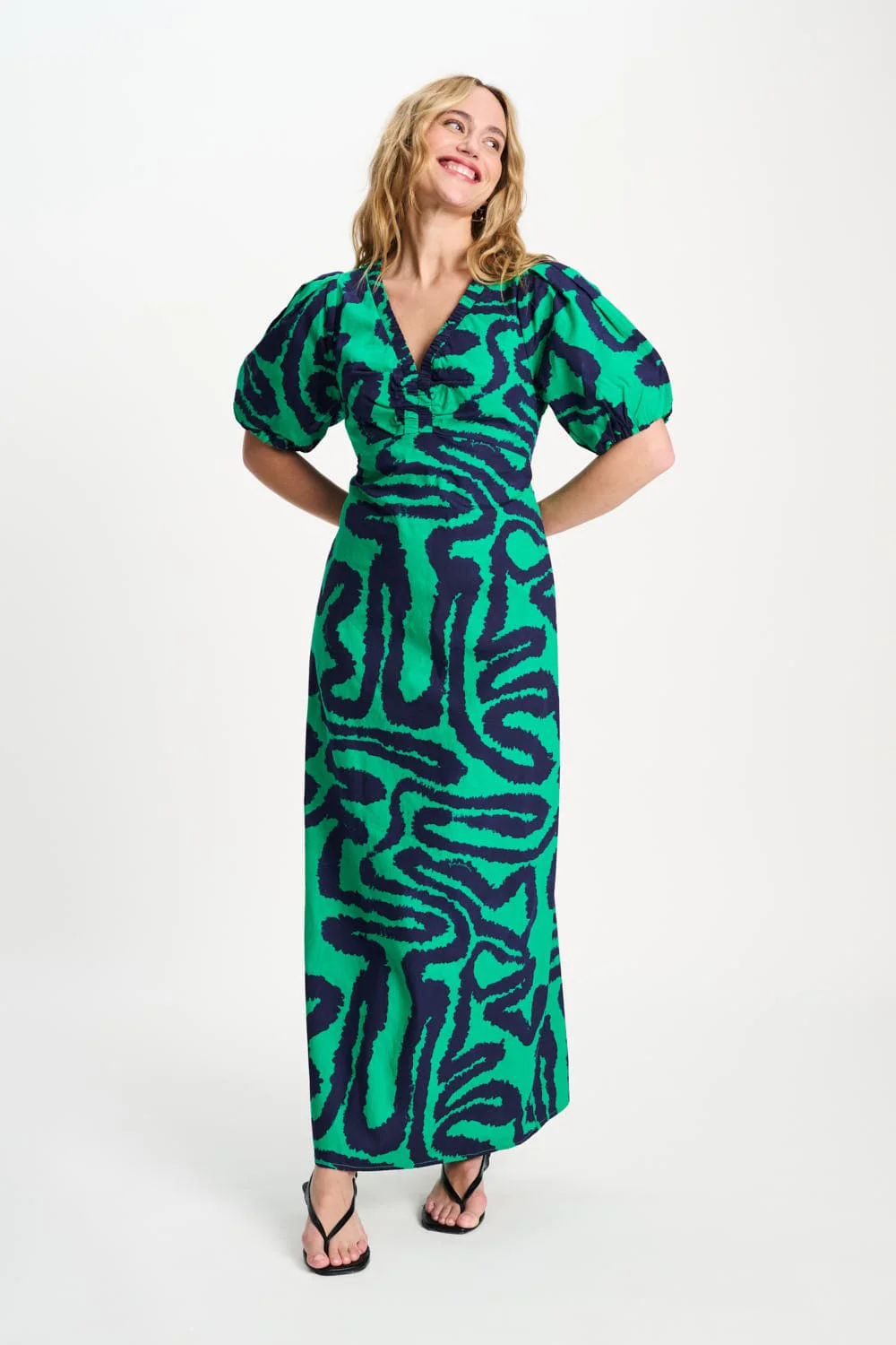 JURK - Poplin Waves Green
