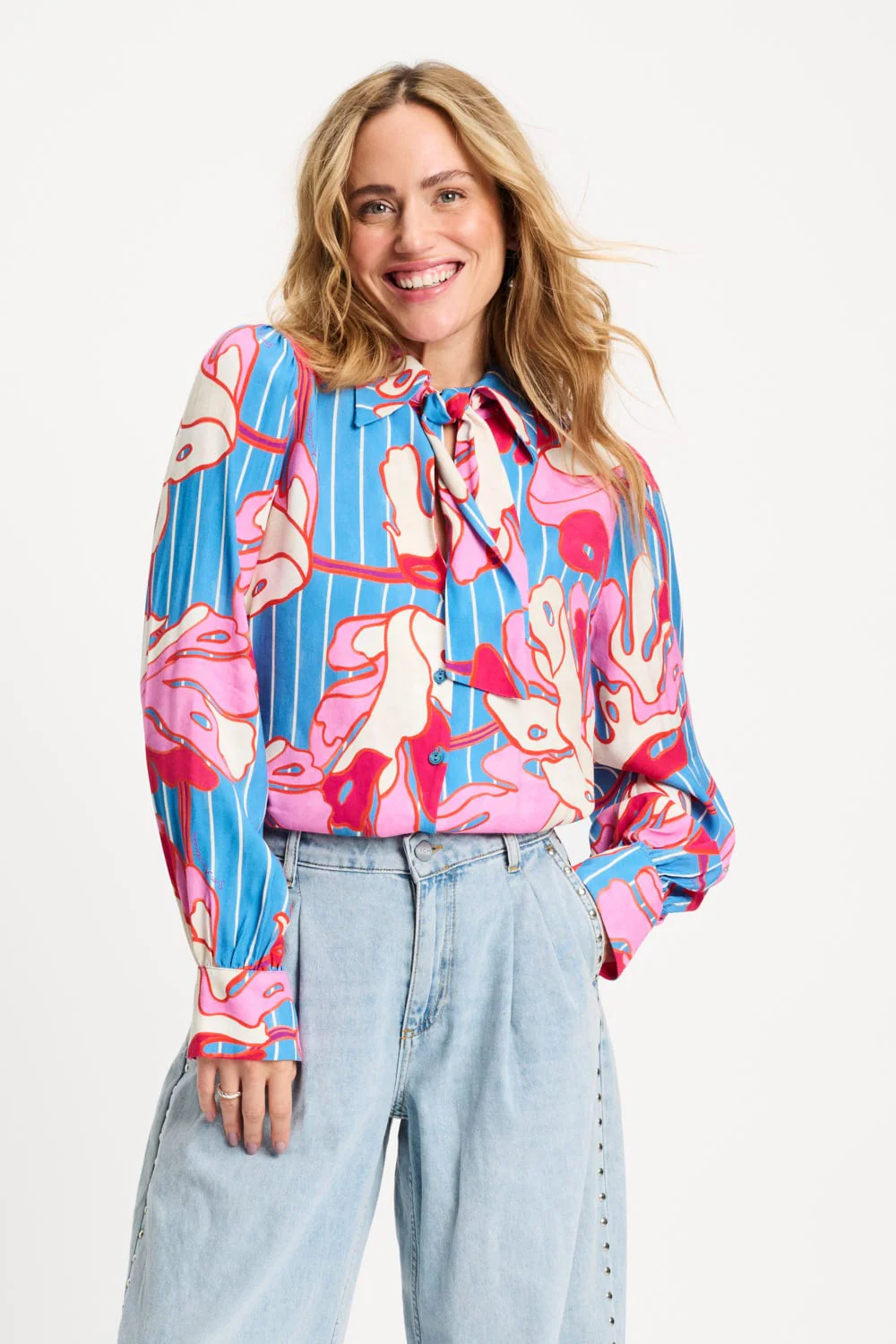 BLOUSE - Urban Flora Stripe