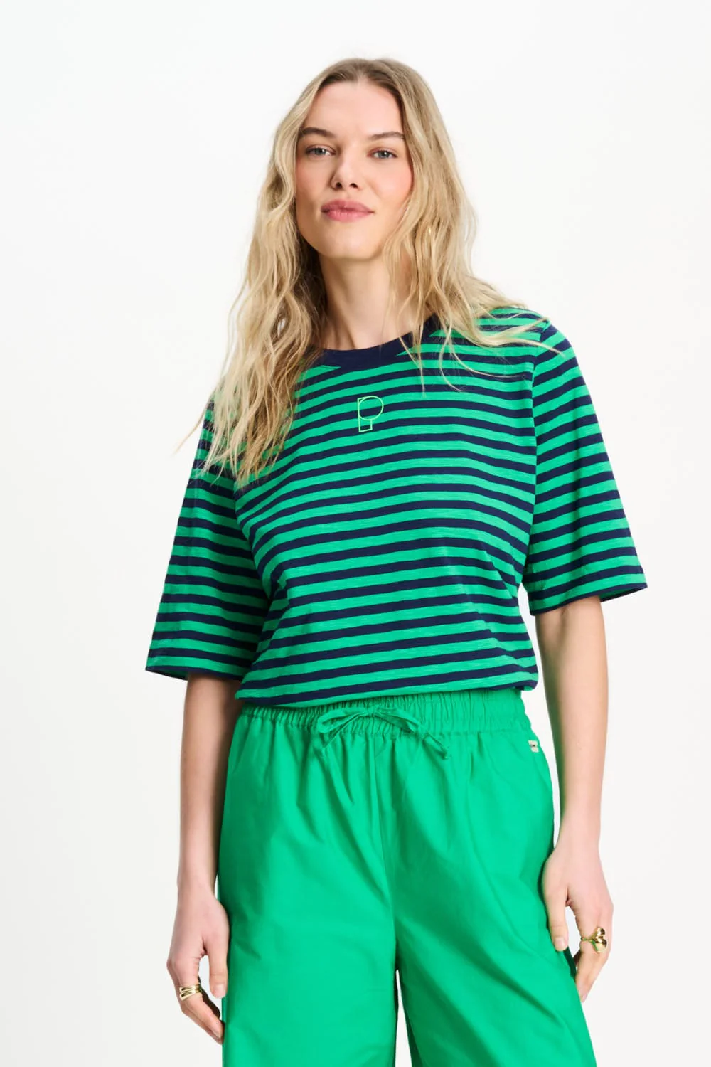 TSHIRT - Stripe Green Blue