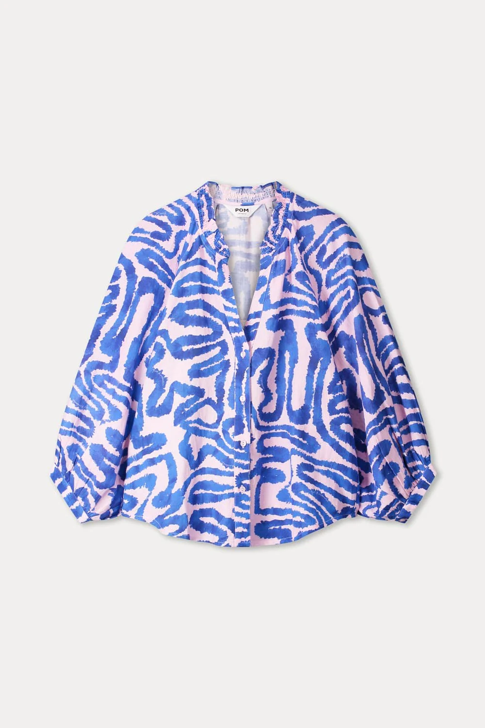 BLOUSE - Waves Pink Linen