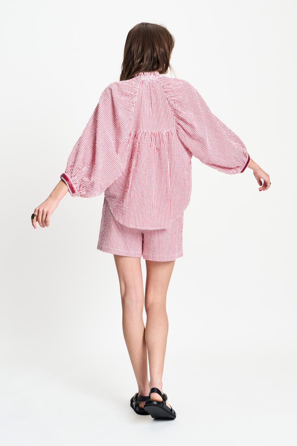 BLOUSE - Seersucker Red White