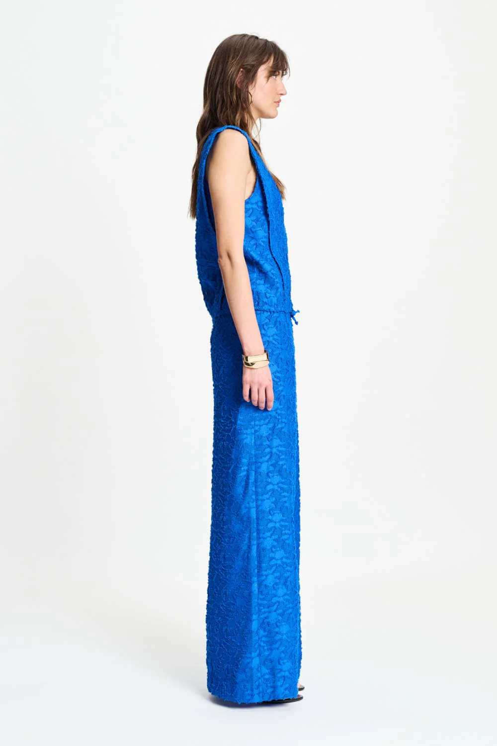 TOP - Ocean Blue Jacquard