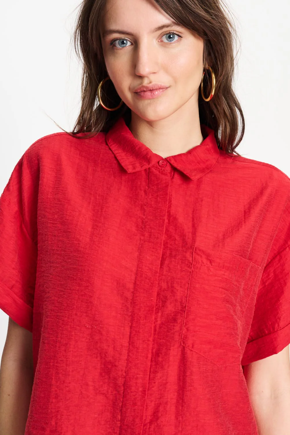 BLOUSE - Bloom Red