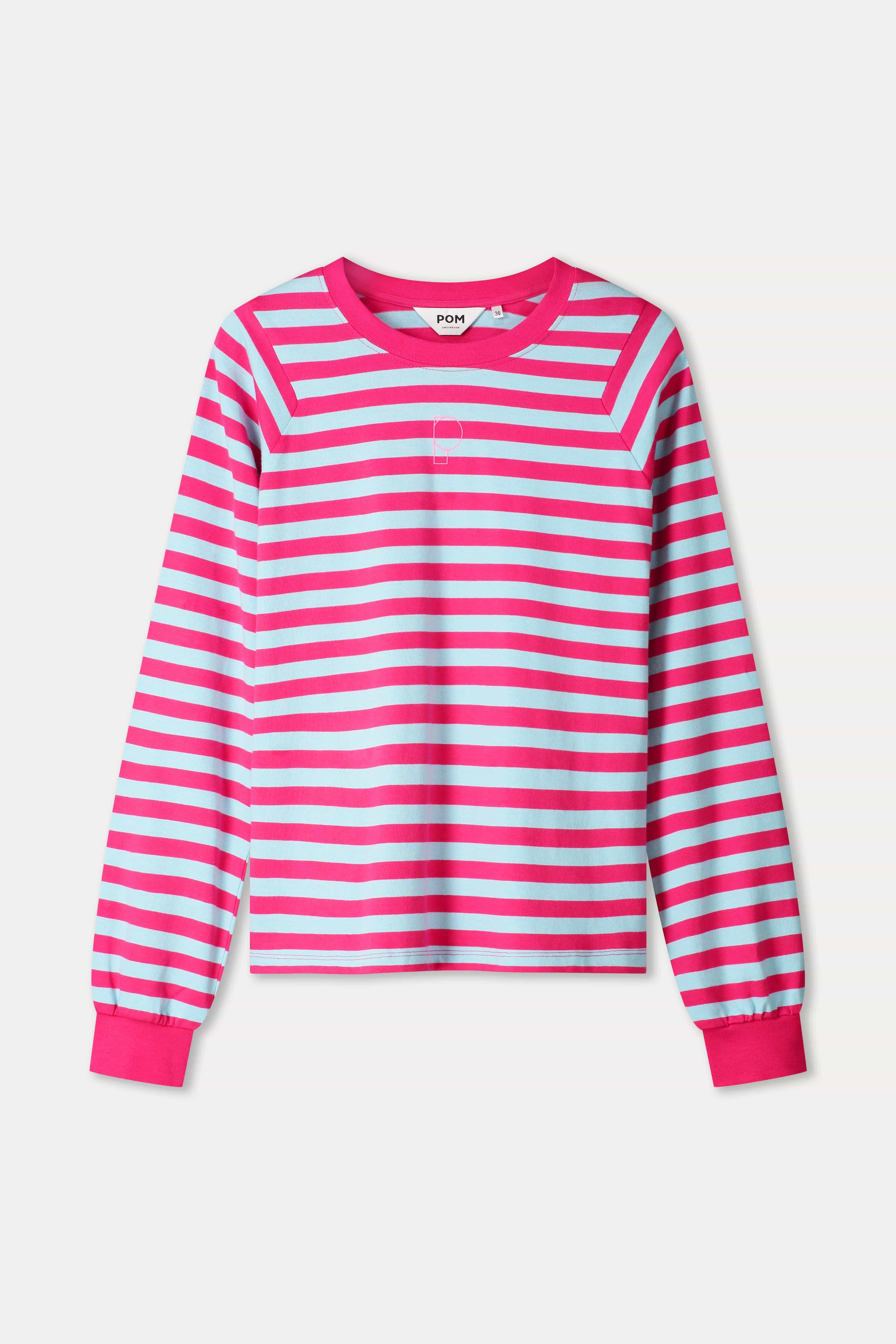 TOP - Striped Bright Rose Blue