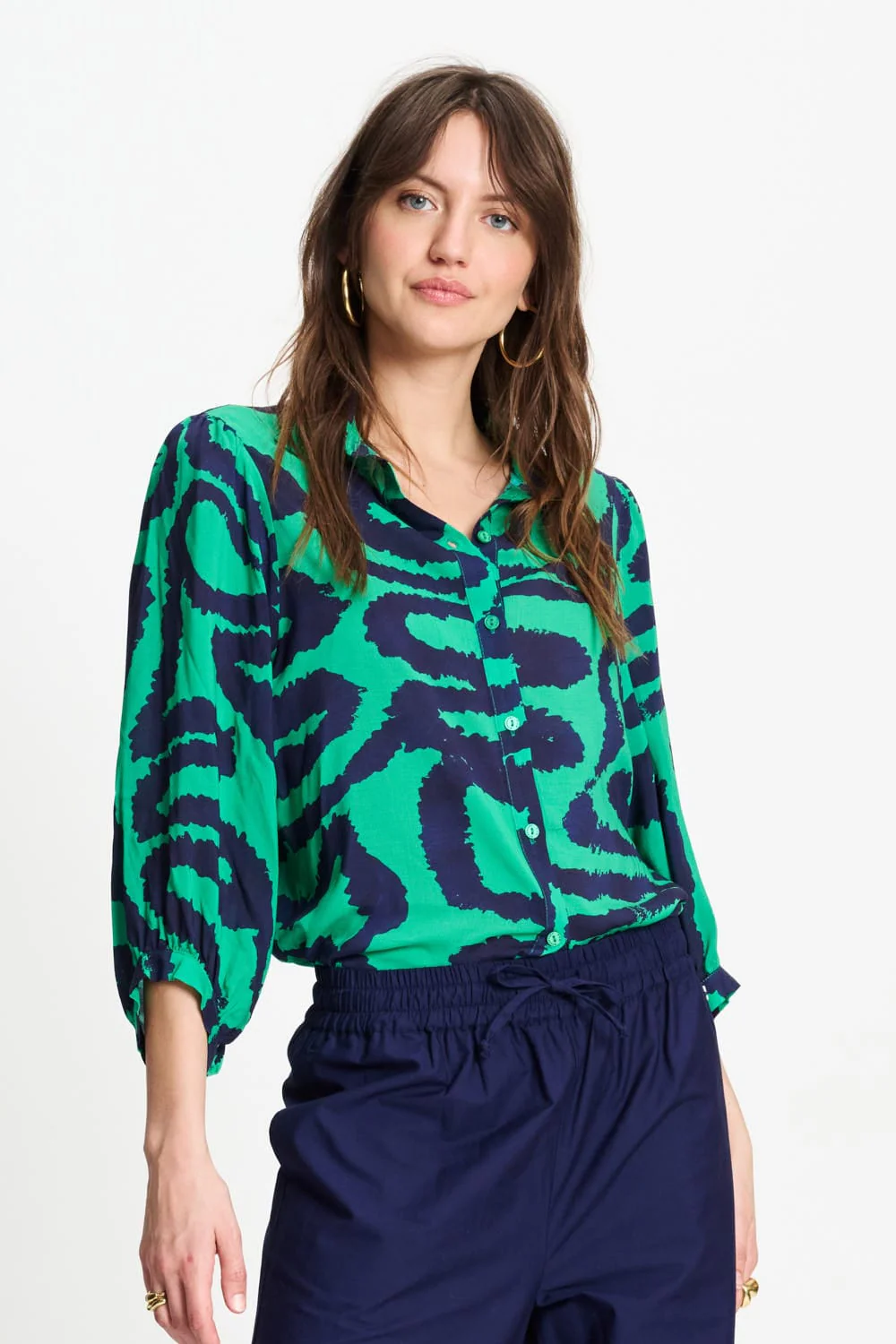 BLOUSE - Waves Green