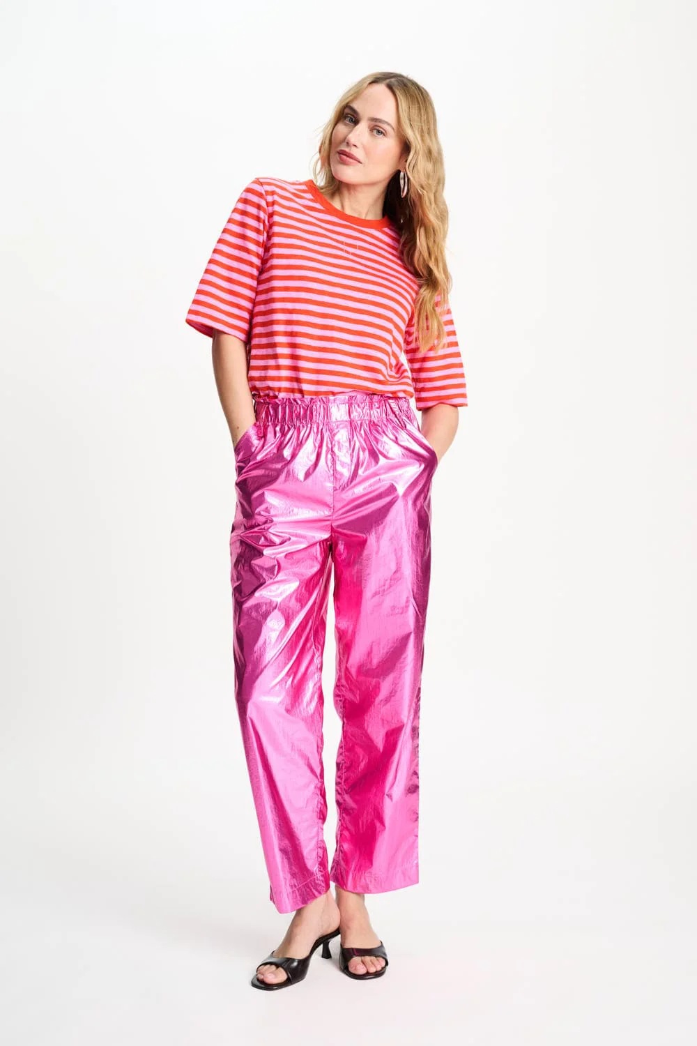 BROEK - Metallic Bright Rose