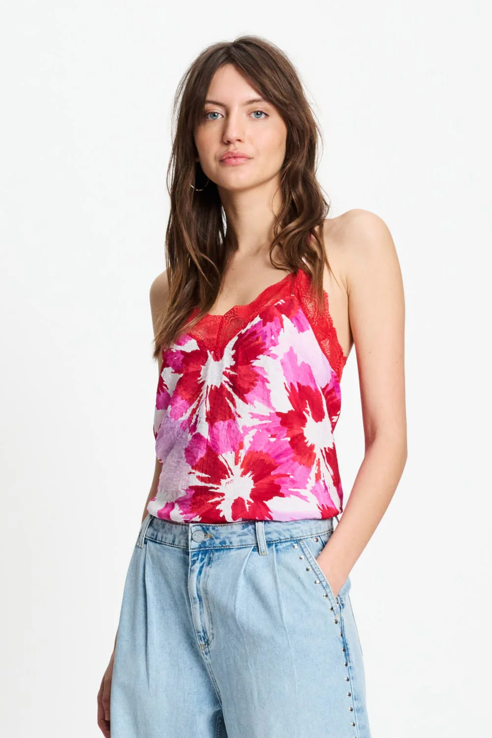 TOP - Cami Bubble Bloom Lavender