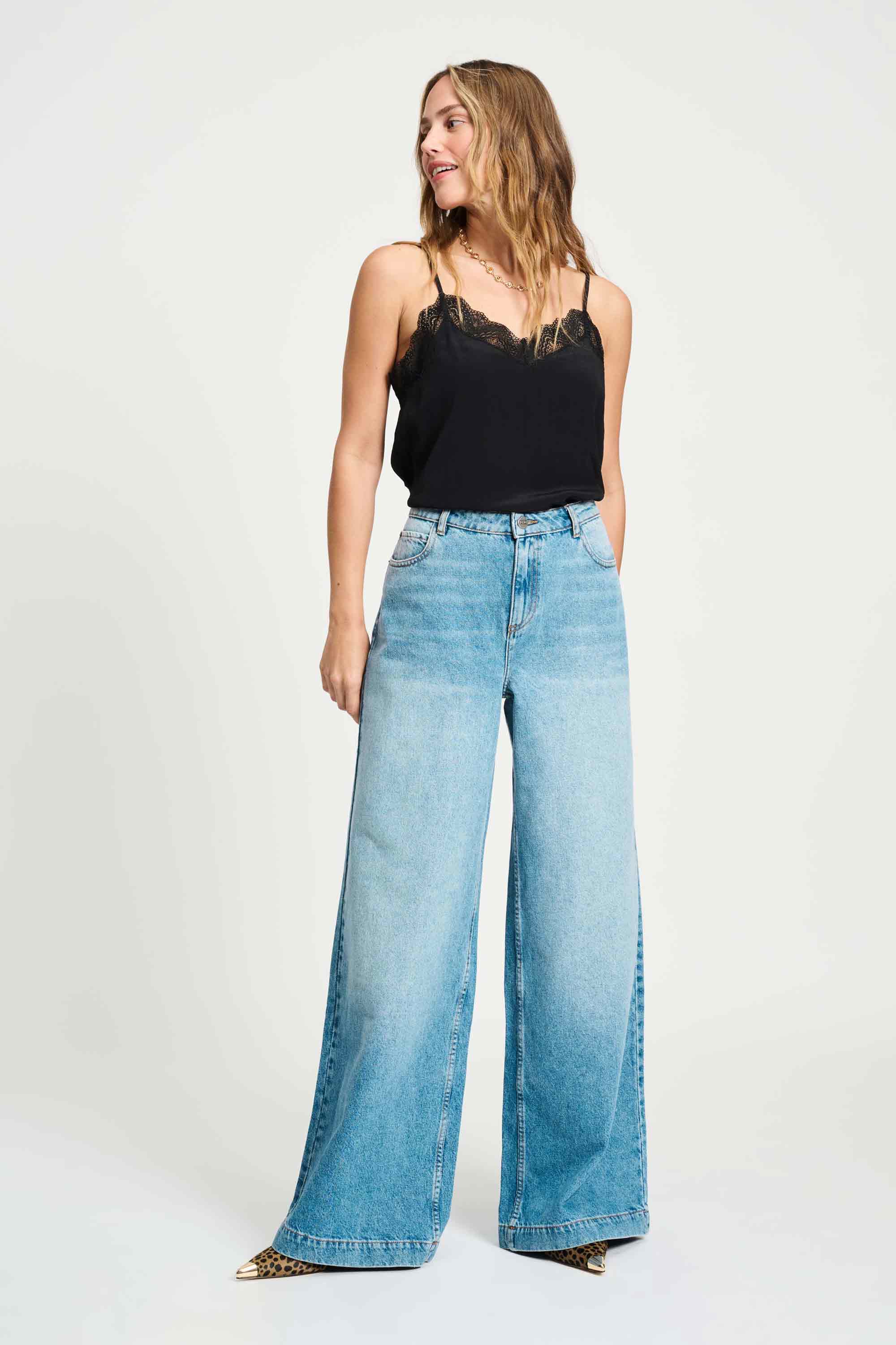 JEANS - Baggy Wideleg Mid Blue