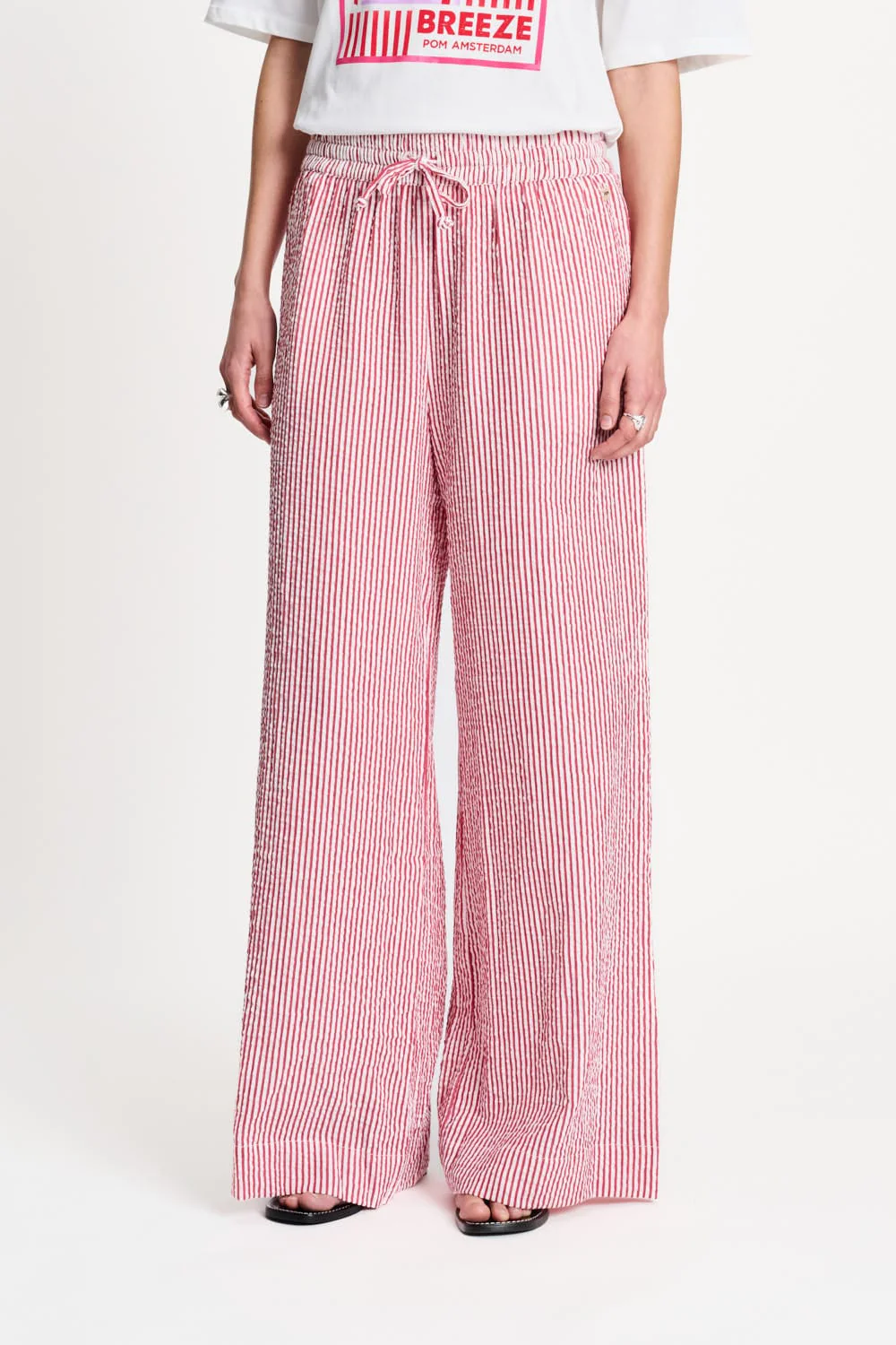 BROEK - Seersucker Red White