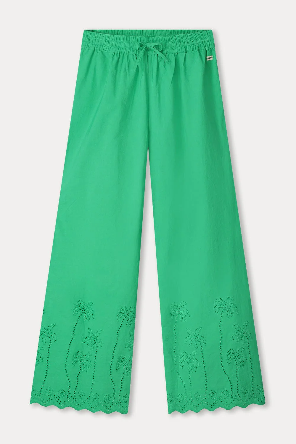 BROEK - Broderie Anglaise Palm Green