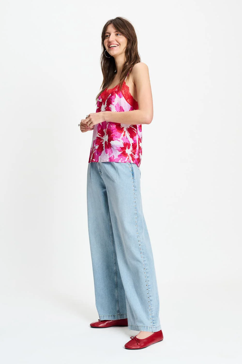 TOP - Cami Bubble Bloom Lavender