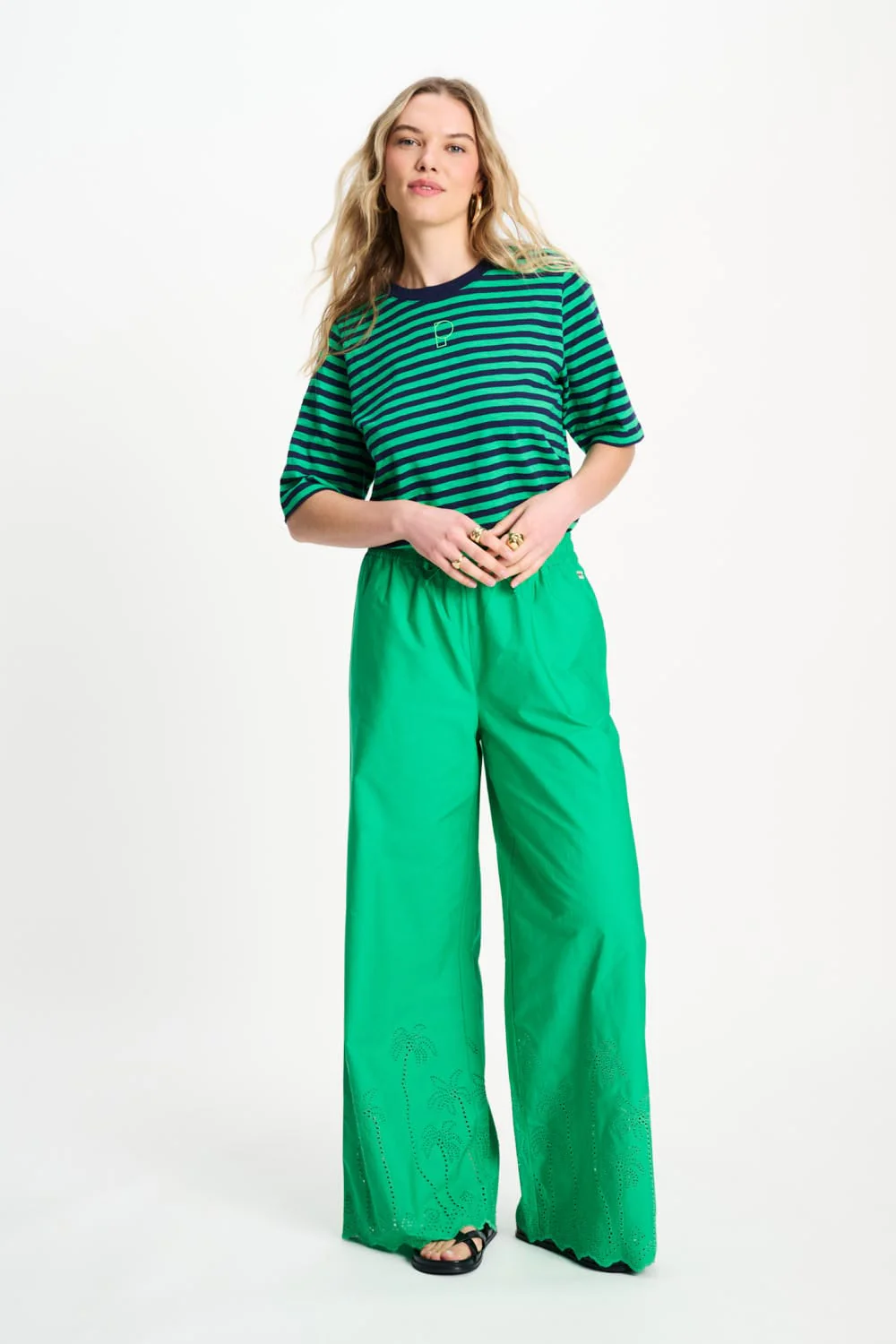 TSHIRT - Stripe Green Blue